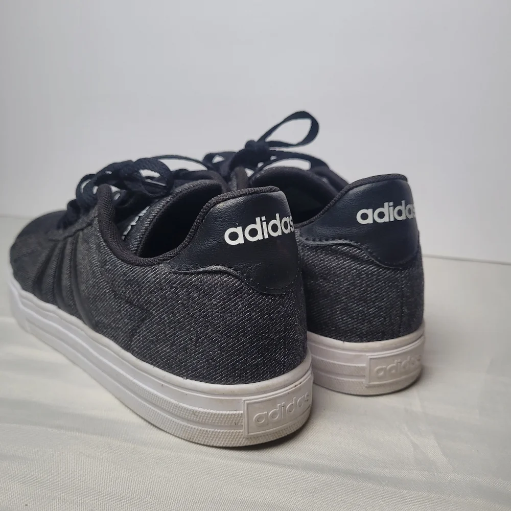 Adidas Daily 2.0 DB0284 Men's Skate Shoe Black Denim Athletic Shoes Size 8